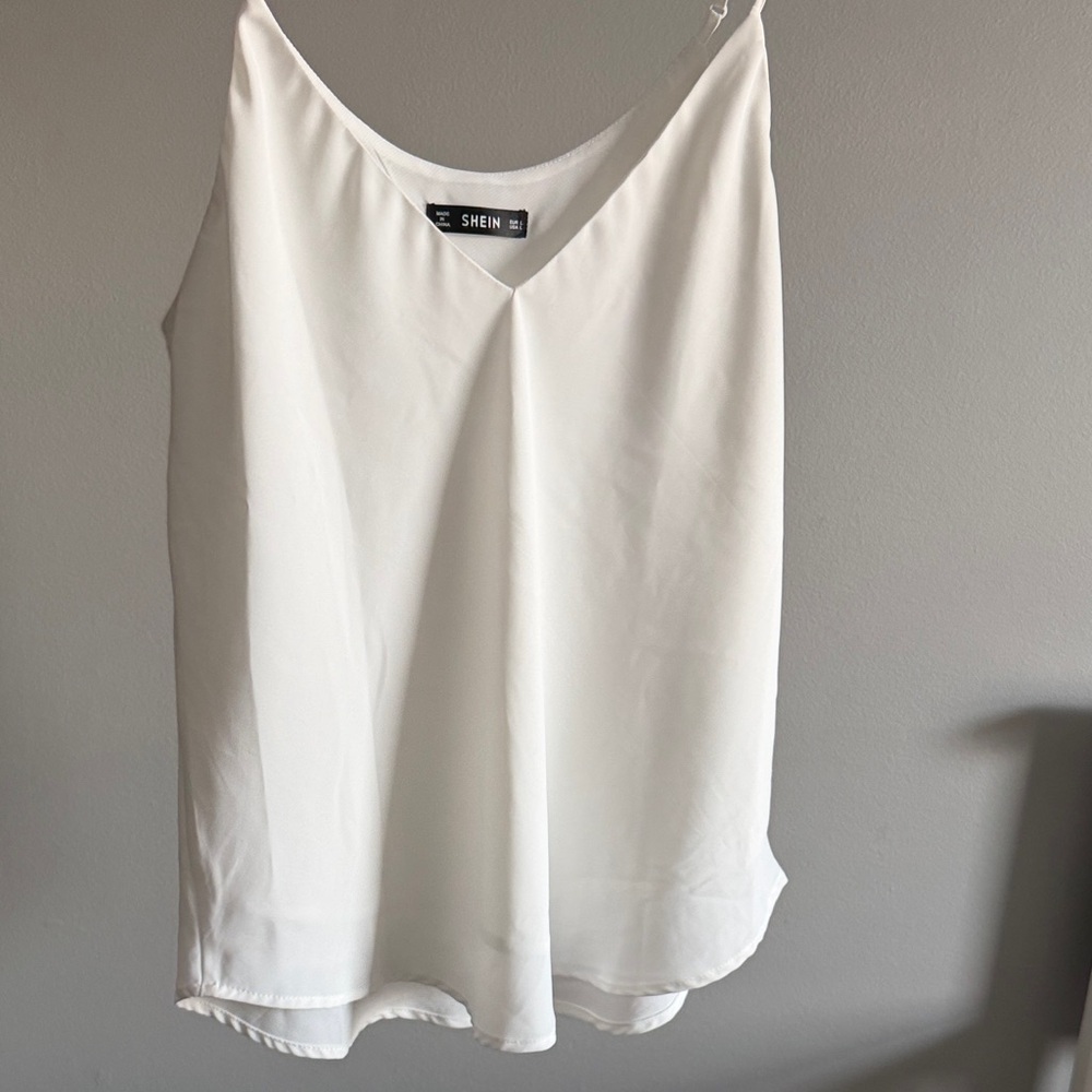 SHEIN Elegant White Camisole Top